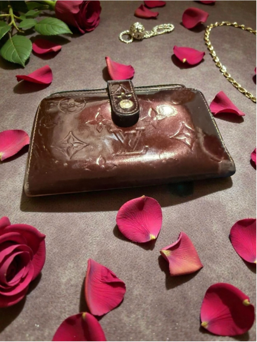 Louis Vuitton Portefeuille Viennois in Amarante with Dust Bag and CoA